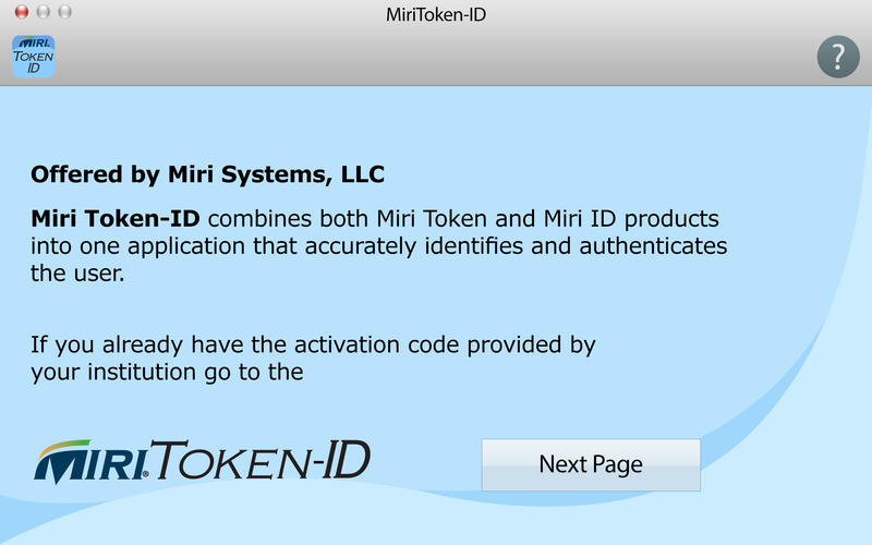 MiriToken-ID 2.1 : Main Window