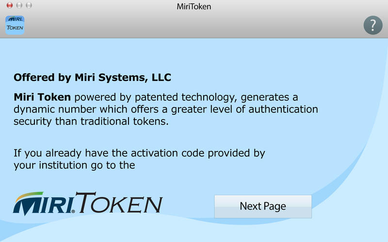 MiriToken 2.1 : Main Window