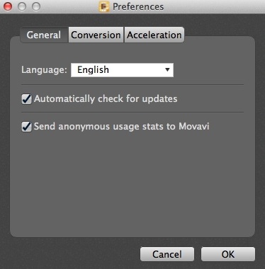 Movavi Video Converter 6.2 : Program Preferences
