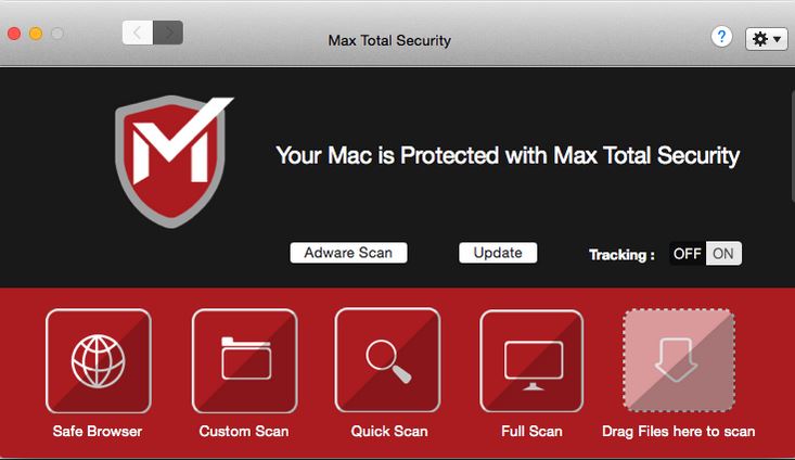 Adware Cleaner by Max Secure 1.0 : Main Window