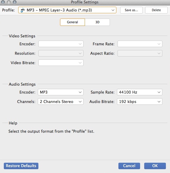 Free MP4 Converter 6.2 : Configuring Output Settings