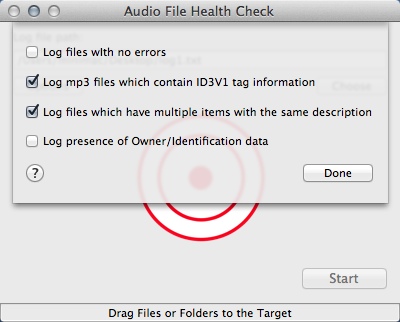 Audio File Health Check 1.1 : Preferences Window