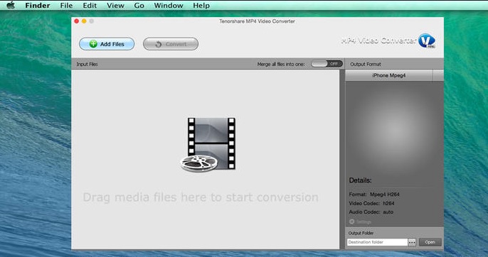 MP4 Video Converter - Tenorshare 2.1 : Main window
