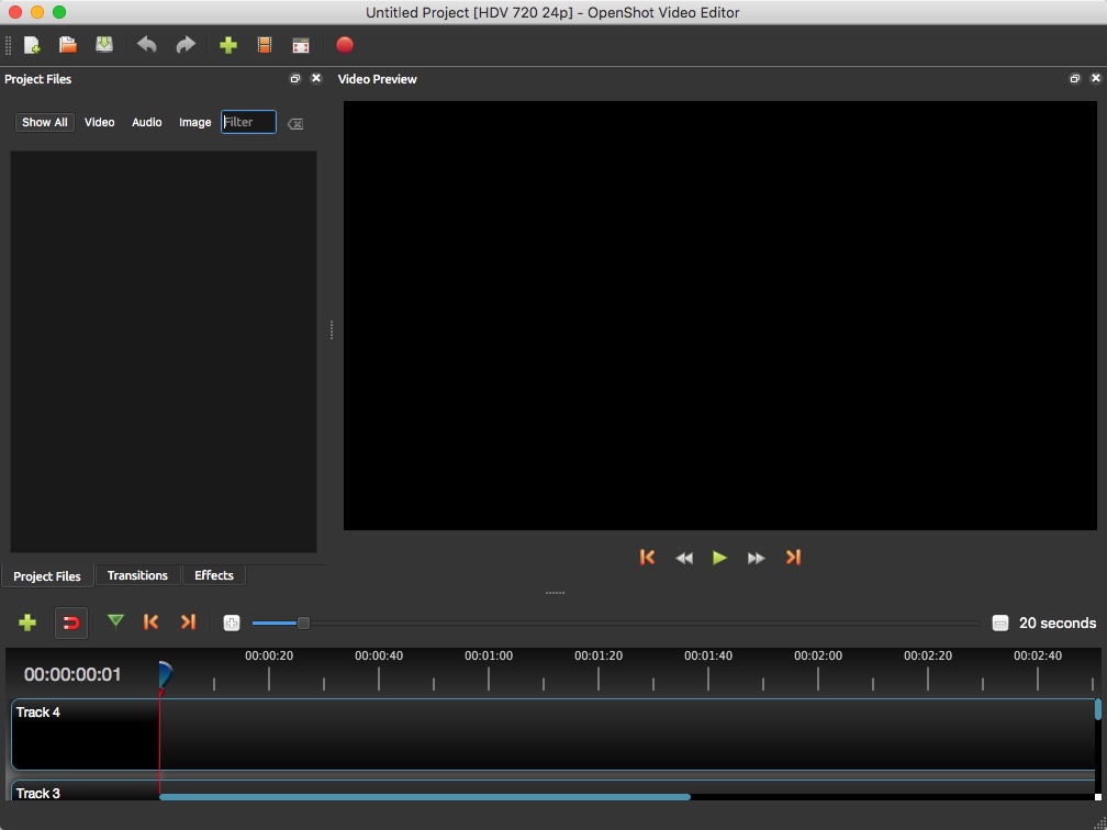 OpenShot Video Editor 2.0 : Main window