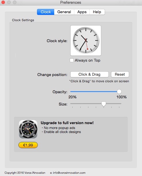 Desktop Clock: Desktop Wallpaper Clock & Dock Icon Watch 1.6 : Configuring Clock Settings