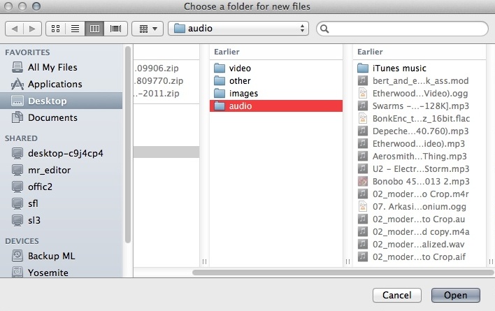 MP3Resizer 1.5 : Selecting Destination Folder