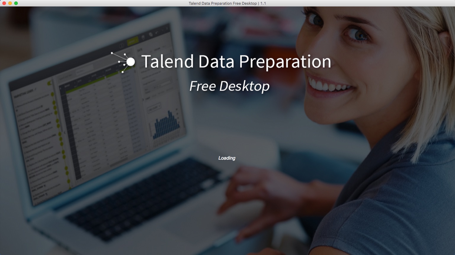 Talend Data Preparation Free Desktop 1.1 : Main window