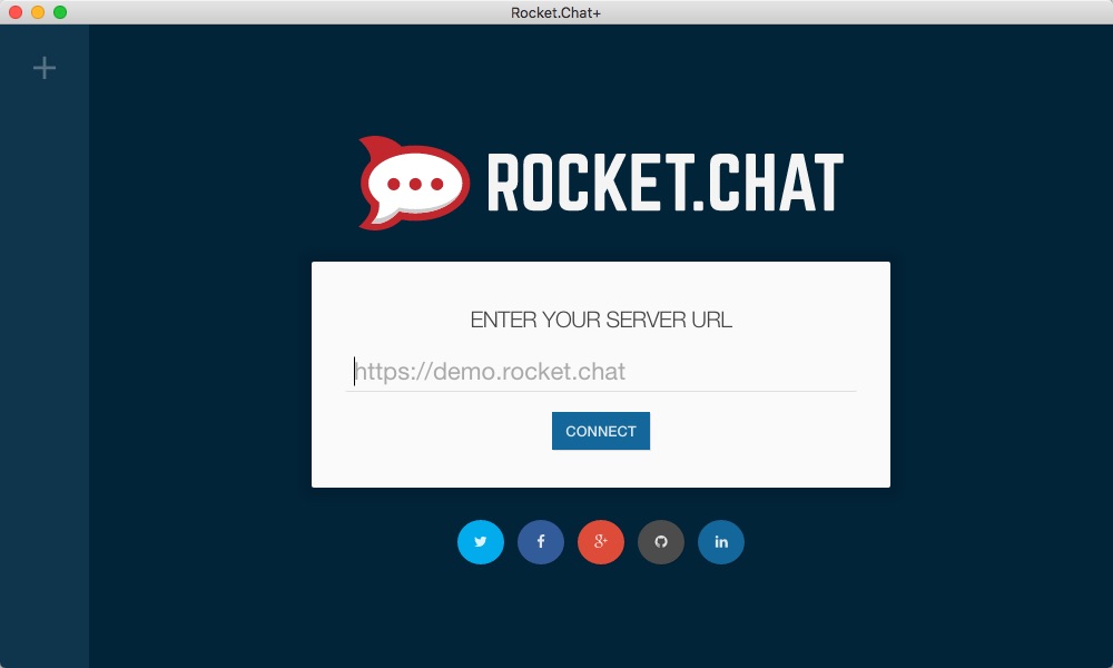 Rocket.Chat+ 1.3 : Main window