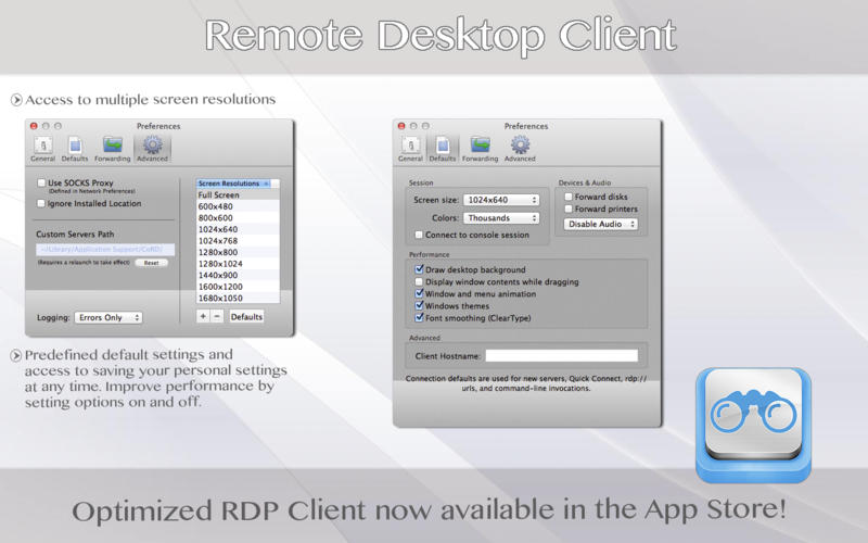 RDP Client Lite 1.0 : Main window