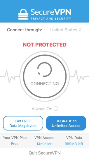 Secure VPN 1.6 : Connecting