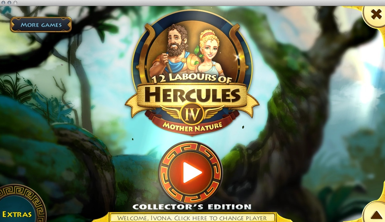 12 Labours of Hercules IV: Mother Nature Collector's Edition 1.0 : Main Menu