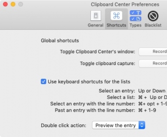 Shortcuts Preferences