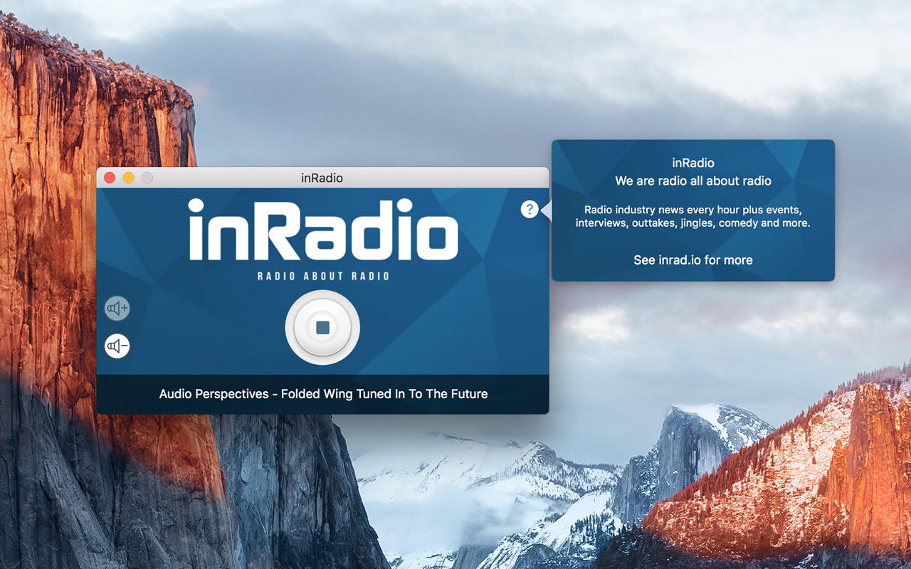 inRadio 1.0 : Main Window
