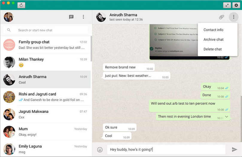 WhatsChat 1.3 : Main Window