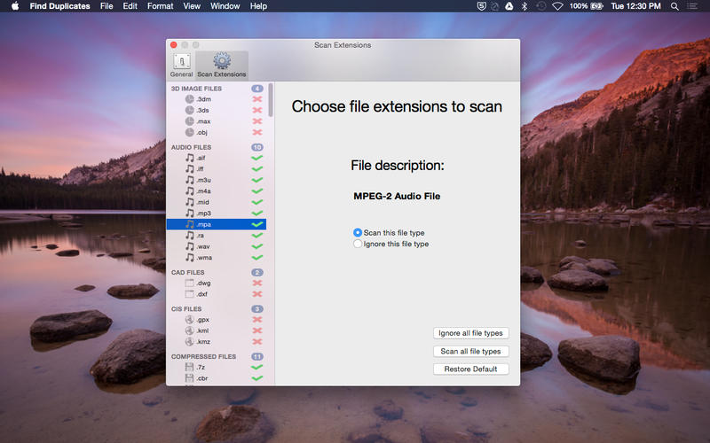 Find Duplicates - File Cleaner 1.5 : Main window