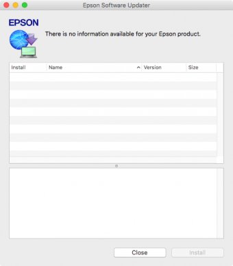 Epson software updater не видит принтер