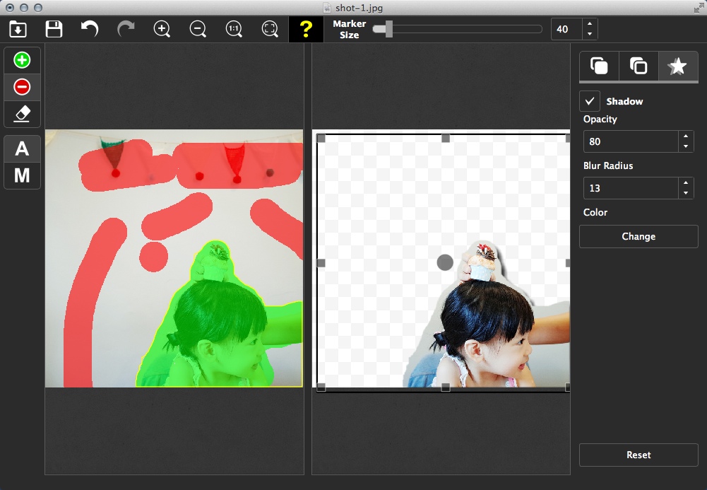 PhotoScissors 3.0 : Preview Resulted Image