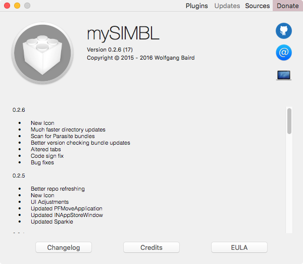 mySIMBL 0.2 : Main window