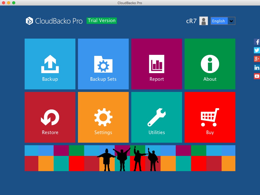 CloudBacko Pro 2.2 : Main window