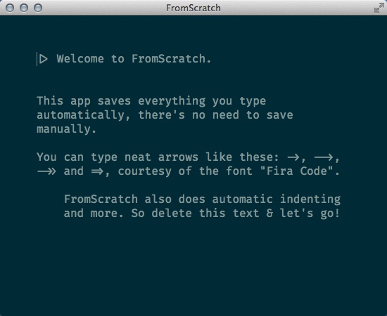 FromScratch 0.3 : Welcome Window