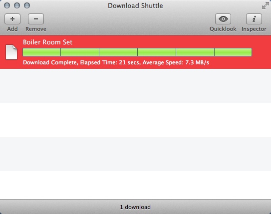 Download Shuttle 2.0 : Main Window