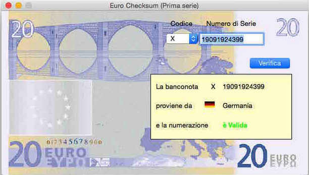 Euro Checksum 1.2 : Main Window