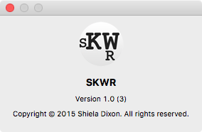SKWR 1.0 : Main window