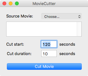 MovieCutter 1.0 : Main window