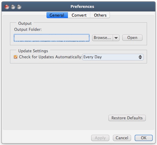 Xilisoft FLAC Converter 6.3 : General Preferences