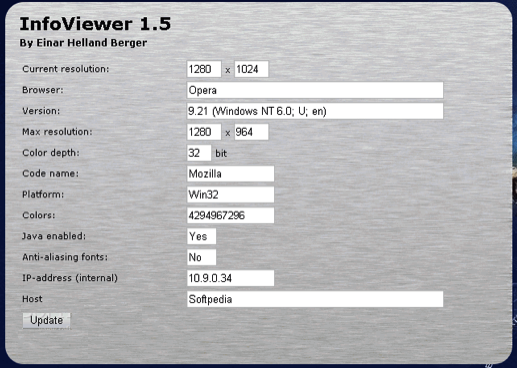 Infoviewer 1.5 : Main window