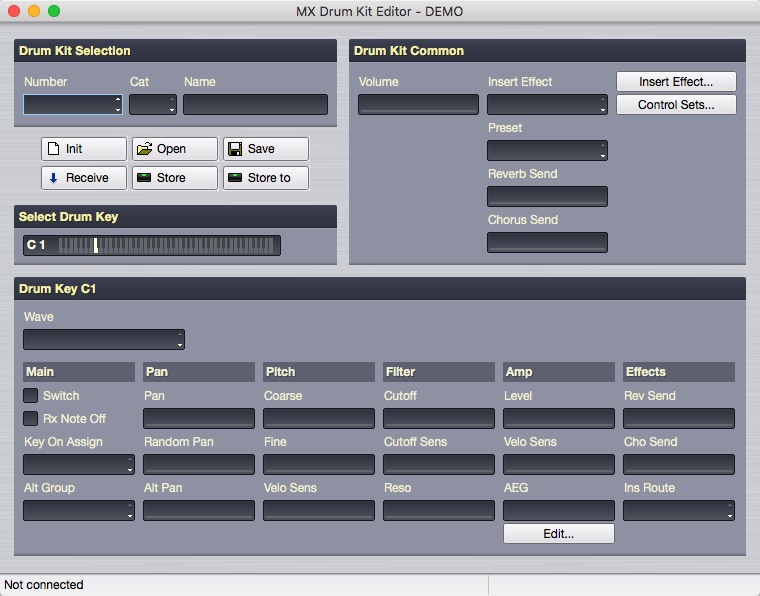 MX Drum Kit Editor 2.4 : Main window