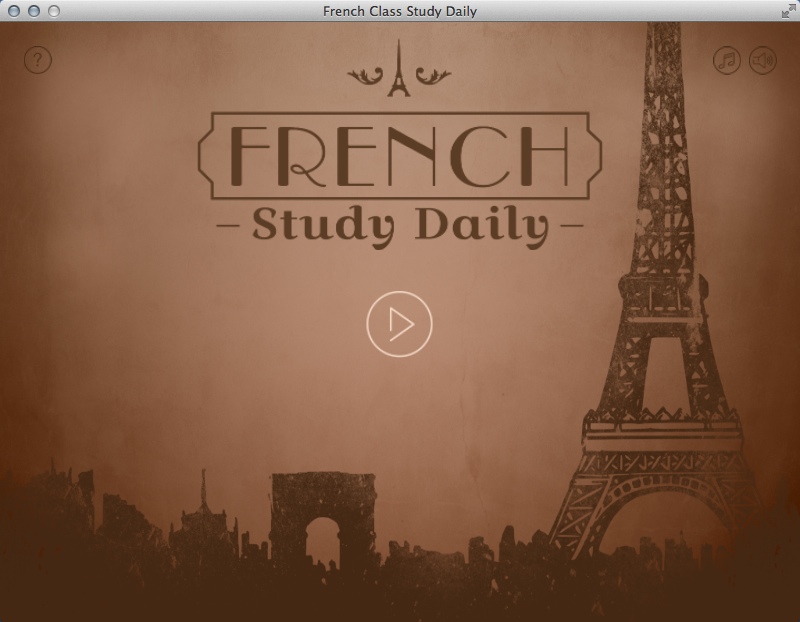 French Class Study Daily 2.0 : Main Menu