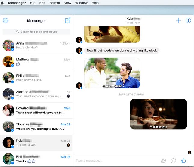DesktopChat for Facebook 1.0 : Main Window