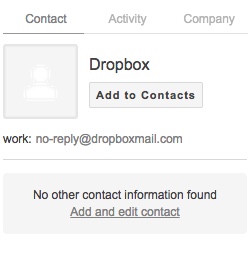 FullContact for Gmail 2.3 : Checking Contact Info