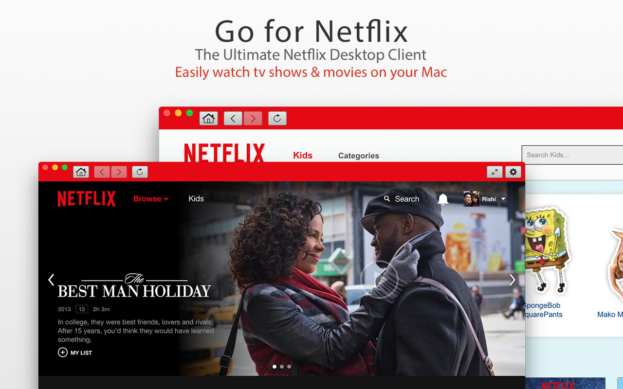 Go for Netflix 1.3 : Main Window