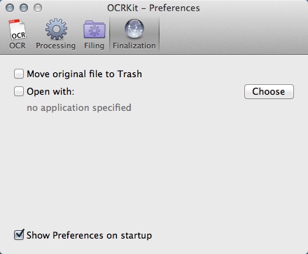 OCRKit 16.5 : Configuring Finalization Settings