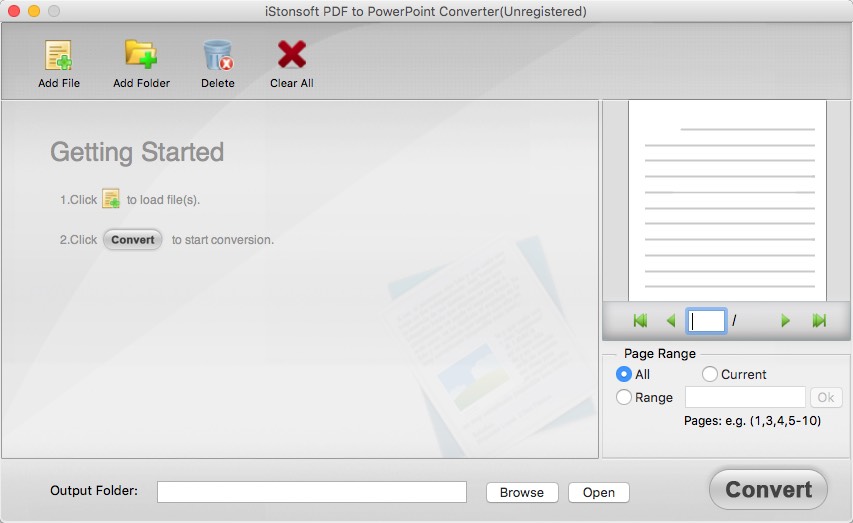 iStonsoft PDF to PowerPoint Converter 2.1 : Main Window