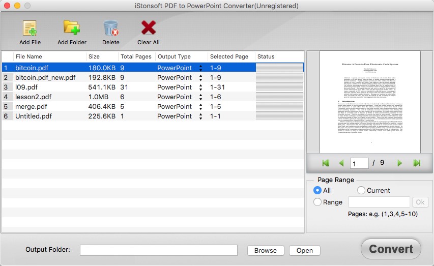 iStonsoft PDF to PowerPoint Converter 2.1 : Add Files