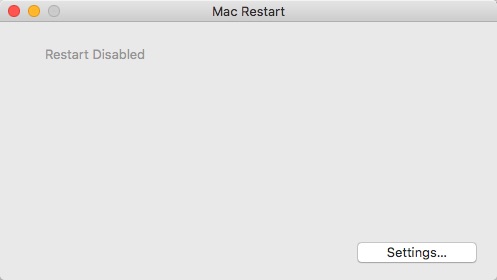 Mac Restart 2.0 : Main window