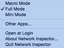 Network Inspector 2.0 : Main Menu