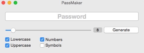 PassMaker 2.0 : Main Window