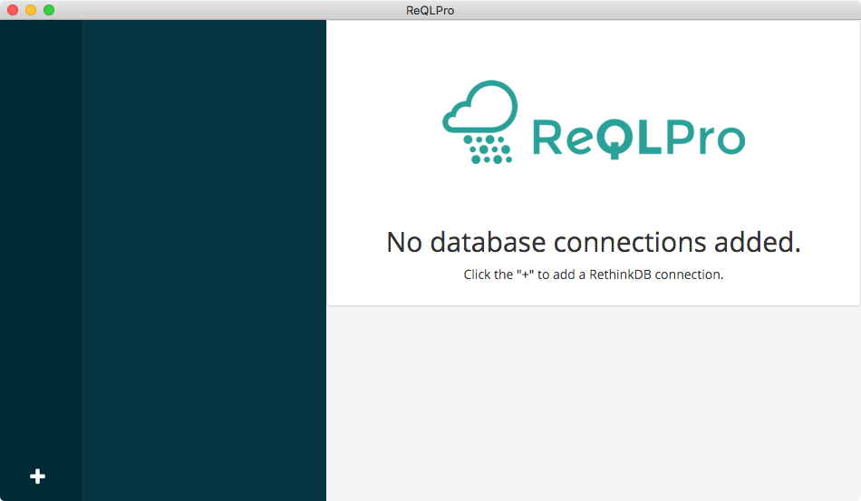 ReQLPro 0.0 beta : Main window