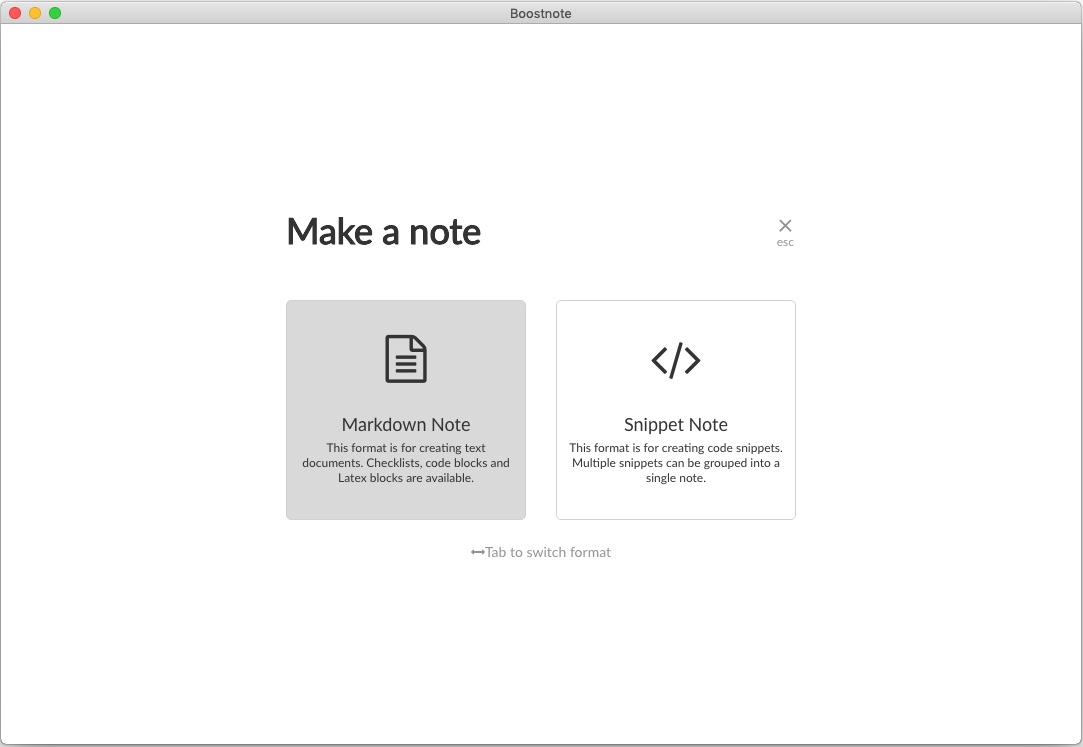 Boostnote 0.1 : Make a Note