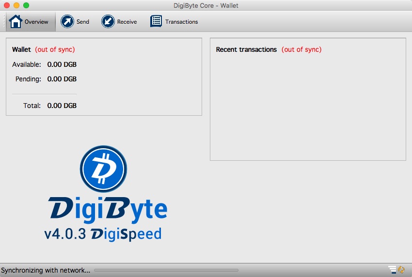 DigiByte-Qt 4.0 : Main window