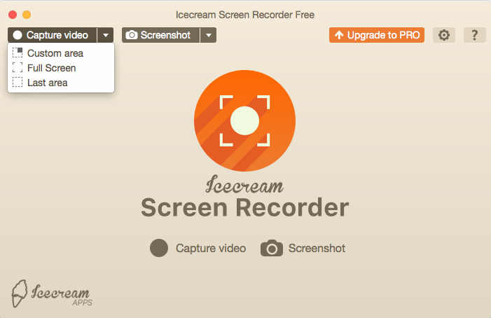 Icecream Screen Recorder 1.0 : Capture Video Options