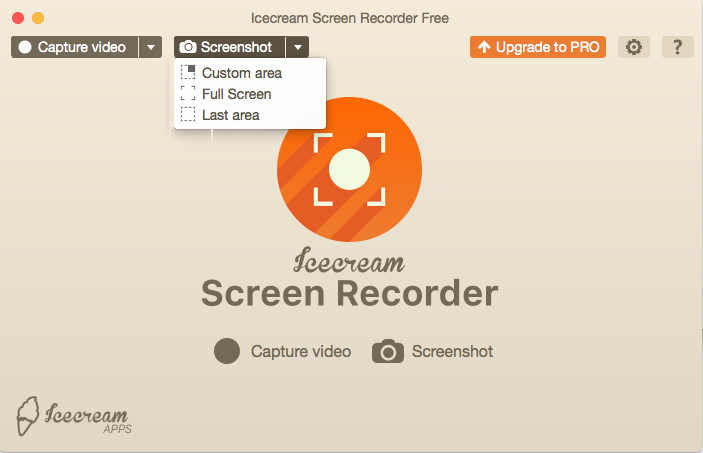 Icecream Screen Recorder 1.0 : Select Screenshot Area