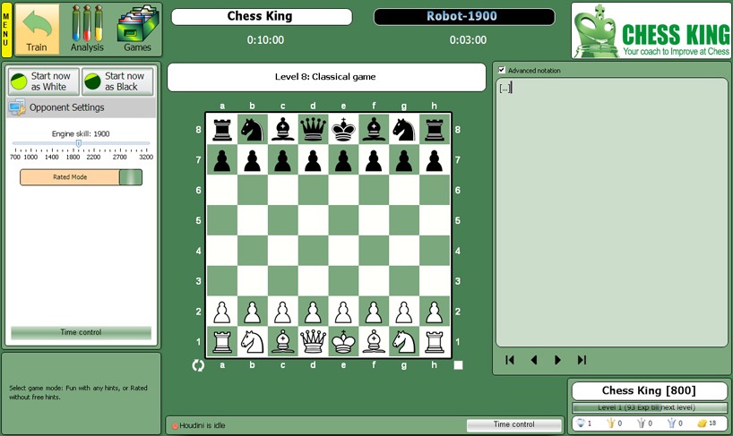 Chess King 1.0 : Main window