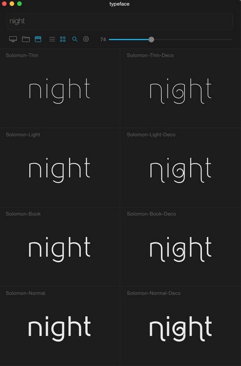typeface 1.3 : Main window