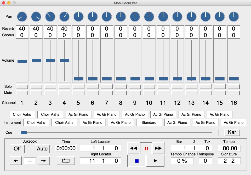 Sweet MIDI Player 2.7 : Main Screen 
