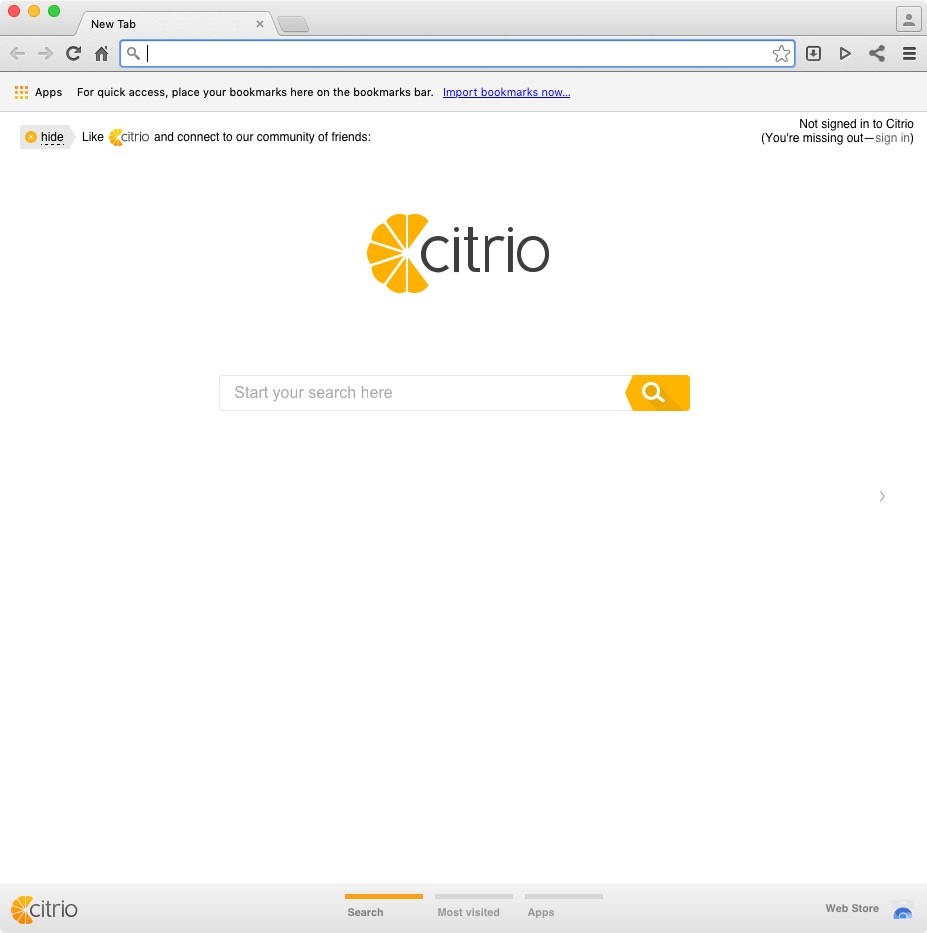 Citrio 50.0 : Main Screen 